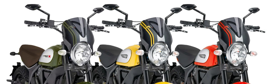 DUCATI SCRAMBLER DESERT SLED [2025] – Viseira de pára-brisa RetroVision – Preto