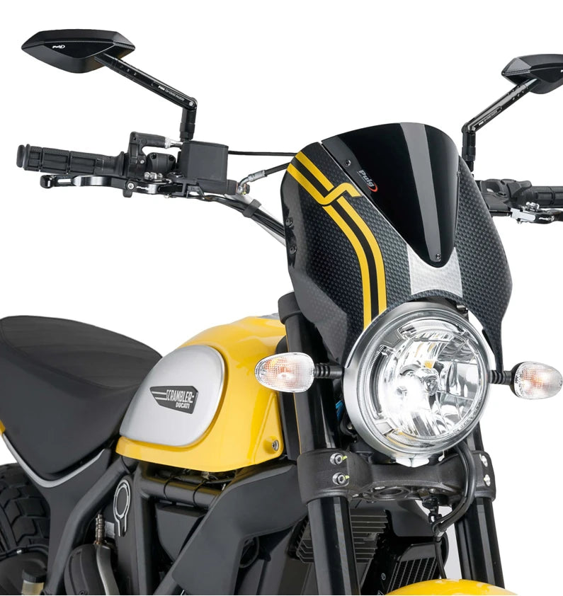 DUCATI SCRAMBLER DESERT SLED [2025] – Viseira de pára-brisa RetroVision – Preto