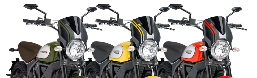 DUCATI SCRAMBLER DESERT SLED [2025] – Viseira de pára-brisa RetroVision – Forte