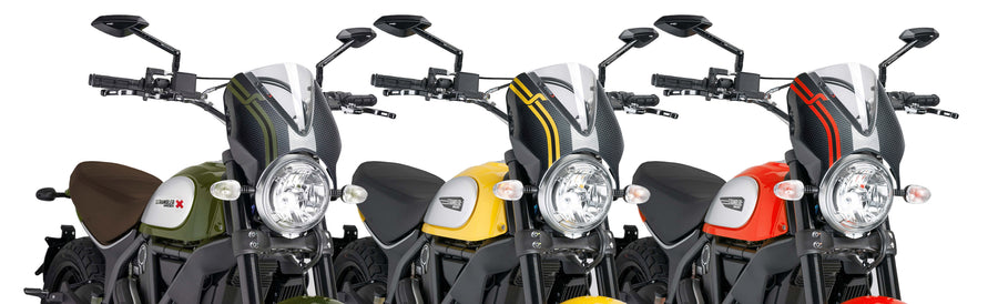 DUCATI SCRAMBLER DESERT SLED [2025] – Viseira de pára-brisa RetroVision – Forte