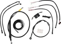 Harley Davidson Fxdrs 114 [LA CHOPPERS] - Kit completo de cabo/linha de freio trançado à meia-noite