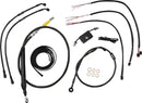 Harley Davidson Fxdrs 114 [LA CHOPPERS] - Kit completo de cabo/linha de freio trançado à meia-noite