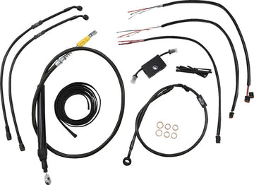 Harley Davidson Fxdrs 114 [LA CHOPPERS] - Kit completo de cabo/linha de freio trançado à meia-noite
