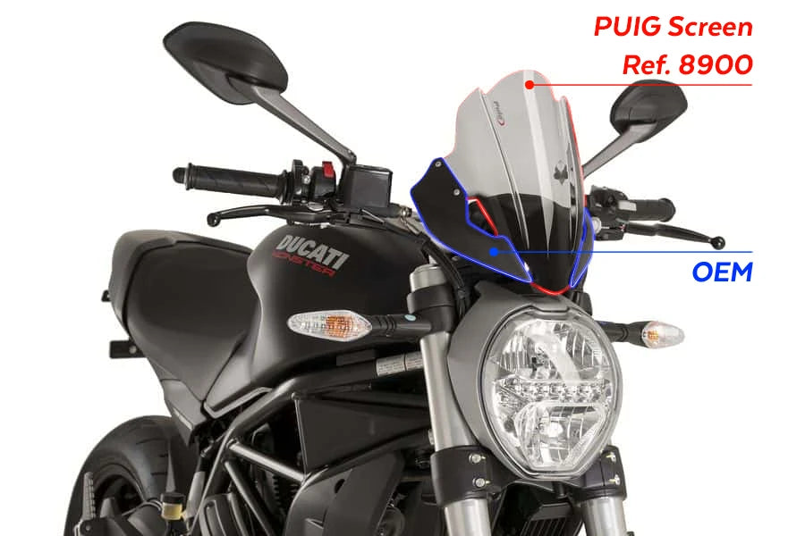 DUCATI MONSTER 821 DARK [2016] – tela esportiva – transparente