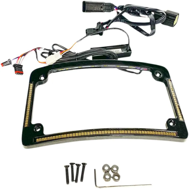 Harley Davidson flhr [CUSTOM DYNAMICS] – Moldura de placa com raio de LED