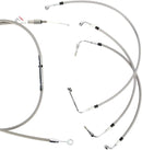 Harley Davidson flhtcu [BURLY BRAND] - Kit completo de cabo de guiador/linha de freio em aço inoxidável-1