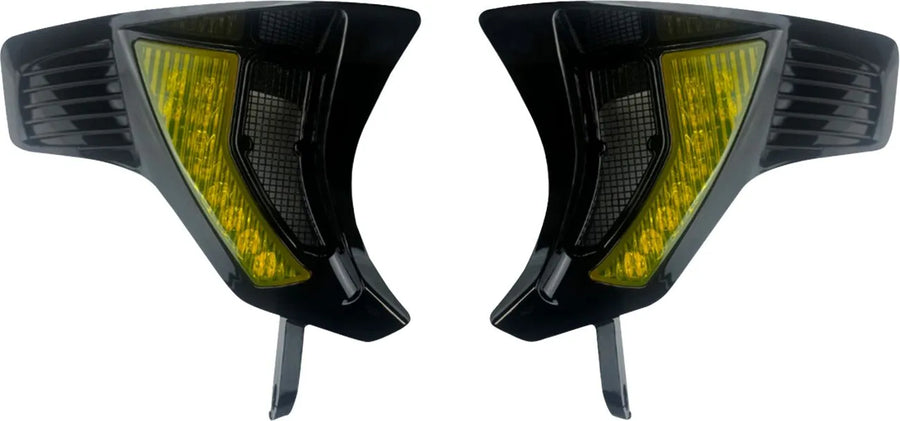 harley-davidson road glide st [CUSTOM DYNAMICS] – aberturas de sinalização dianteiras integradas Shark Demon®