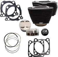 Harley-Davidson FLRT 1868 Freewheeler 114 [2025] - 132" Hochverdichtungs- / 136" Big Bore Kit – Oberfläche: Hervorgehobene Lamellen, Black Granite – Merkmal: +8,5 cm³ Kuppelvolumen – Bild 3