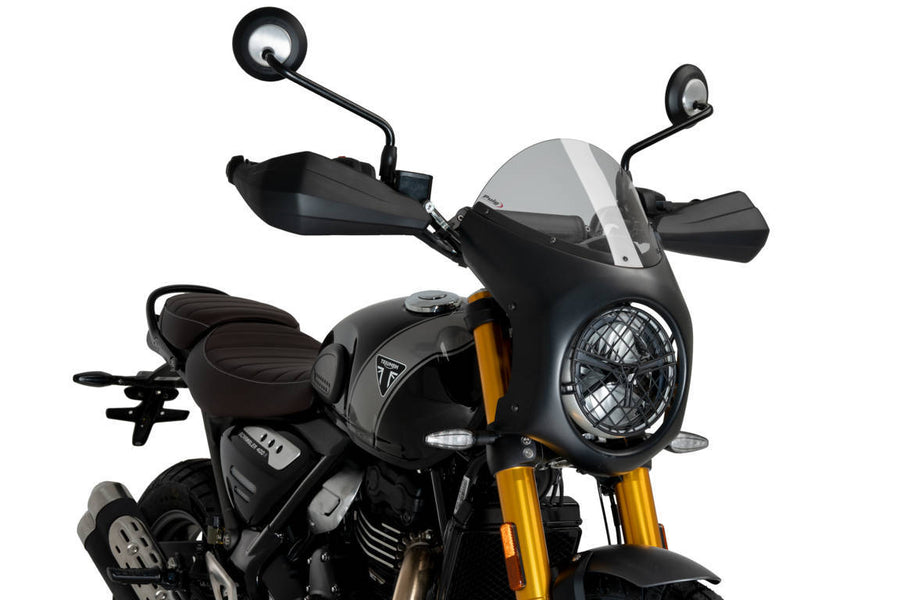TRIUMPH SCRAMBLER 400X [2025] – Tela de carenagem retrô – Preto
