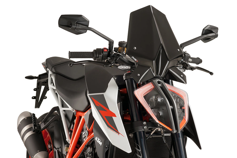 KTM 1290 SUPER DUKE R [2017–2018] - PUIG Touring-Windschild | Schwarz | PUIG 9692N