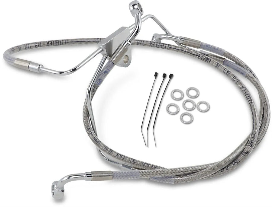 harley davidson flhtc [DRAG SPECIALTIES] - Kit de linha de freio estendida em aço inoxidável