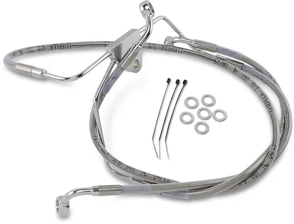 Harley Davidson Flhtcui [DRAG SPECIALTIES] - Kit de linha de freio em aço inoxidável, estendido