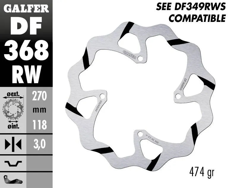Suzuki Rm Z 250 [2020-2023, 2025-2026, 2023-2024] - DISCO DE FREIO FIXO WAVE GROOVED OVERSIZE – Foto 2