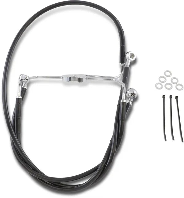 Harley Davidson Flhr [DRAG SPECIALTIES] - Kit de linha de freio estendida de vinil preto