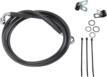 Harley Davidson Fxsts [DRAG SPECIALTIES] - Kit de linha de freio de vinil preto estendido