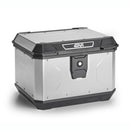 Top case ALPINA Monolock em alumínio natural – 44 litros, com placa universal e kit de montagem