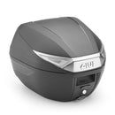 C30NT - Top case Monolock com placa – preto, com refletores transparentes