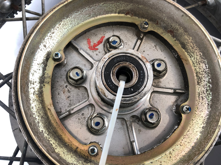Yamaha XV 535 VIRAGO 2YL [1987] - borda da roda traseira com tambor de freio