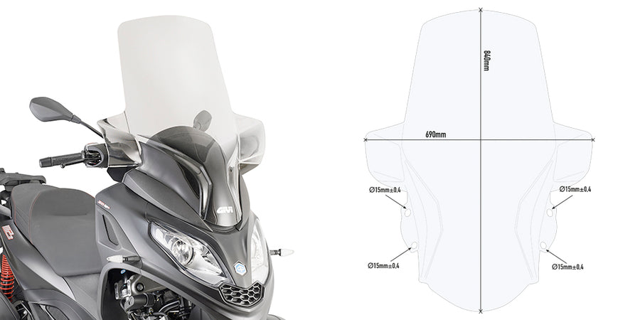 PIAGGIO MP3 300 [2019-2020] - Pára-brisa