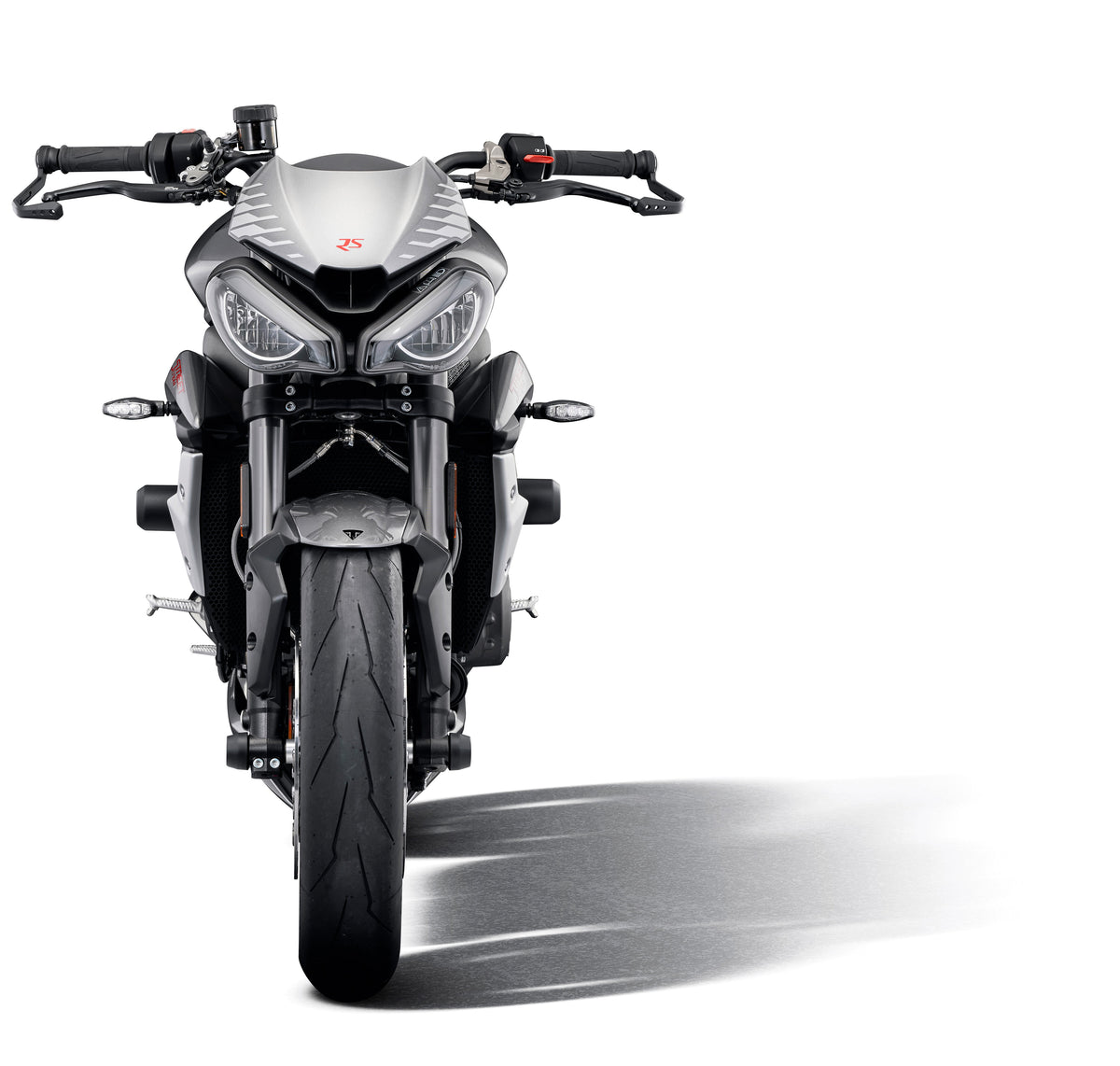 Triumph Street Triple 765 RS [ab 2023] - Achsschutz-Sturzpad-Set – 360° Ansicht 1