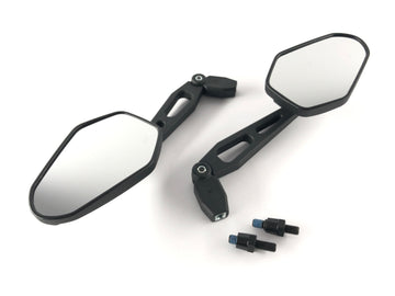 Universal Mirror Diego [Bens de estoque] -ABS Adaptador preto 2x M8-R E-Testado