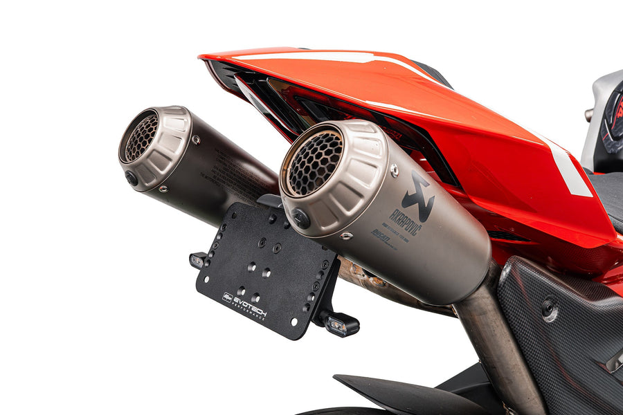 Ducati Panigale V4 R [2026+] - Dynamischer verstellbarer Kennzeichenhalter für Akrapovic
