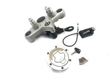 BMW R 1150 R R21 [2001] - Conjunto de fechadura com ponte superior do garfo, fechadura de ignição, chave da tampa do tanque