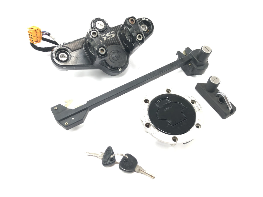 BMW R 1100 GS 259 [1994] - Conjunto de fechadura com ponte de garfo na parte superior, fechadura de ignição, fechadura de tanque, fechadura de direção