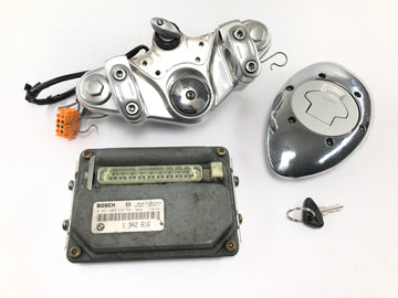 BMW R 1200 C 259C [1998] - Conjunto de fechadura, fechadura de ignição, fechadura de direção, tampa do tanque, unidade de controle da ponte do garfo