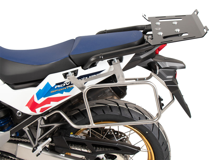 Honda CRF 1100 L AT Adv Sp [2024-2026] - Kofferträgerset Cutout Edelstahl inkl. Xplorer Cutout Kofferset silber