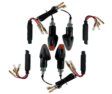 4 LED Signal Signal Black Resistências [E -Test Mark] - Kawasaki KLR 650 250 600 KLX 200 KLA