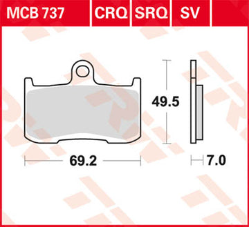 Kawasaki Z 900 B ABS ZR900B [2017-2019] - Pastilhas de freio dianteiro