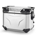 Mala lateral Trekker Outback EVO Monokey 48 litros - esquerda, em alumínio anodizado, SMART SEC. TRANCAR
