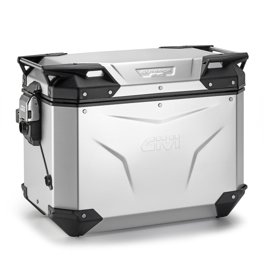 Seitenkoffer Trekker Outback EVO Monokey 48 Liter – Links, aus eloxiertem Aluminium, SMART SEC. LOCK