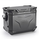 Mala lateral Trekker Outback EVO 48 em alumínio, preto – direita, 48 litros / SMART SECURITY LOCK