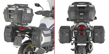 Honda XL 750 Transalp E-Clutch [GIVI] - porta malas laterais PL ONE-FIT para configuração de malas laterais MONOKEY®