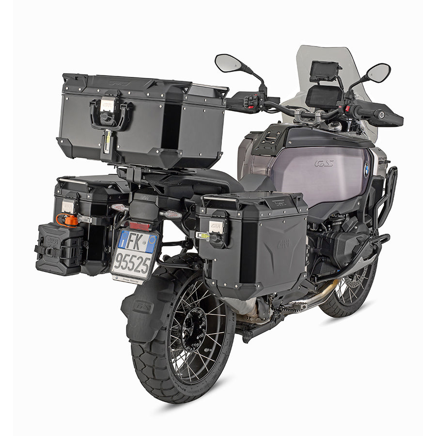 Alu-Seitenkoffer Trekker Outback EVO 44, schwarz – Links, 44 Liter / SMART SECURITY LOCK