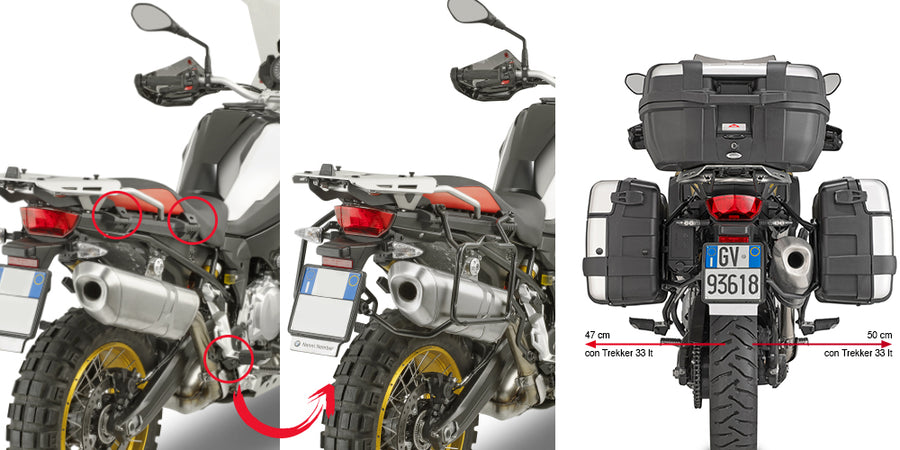 BMW F 750 GS [GIVI] - Porta-malas lateral removível para malas MONOKEY® ou RETRO FIT