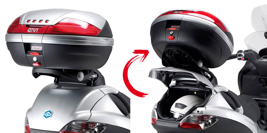 Piaggio MP3 125 [2006-2011] – porta malas para Monolock, com placa