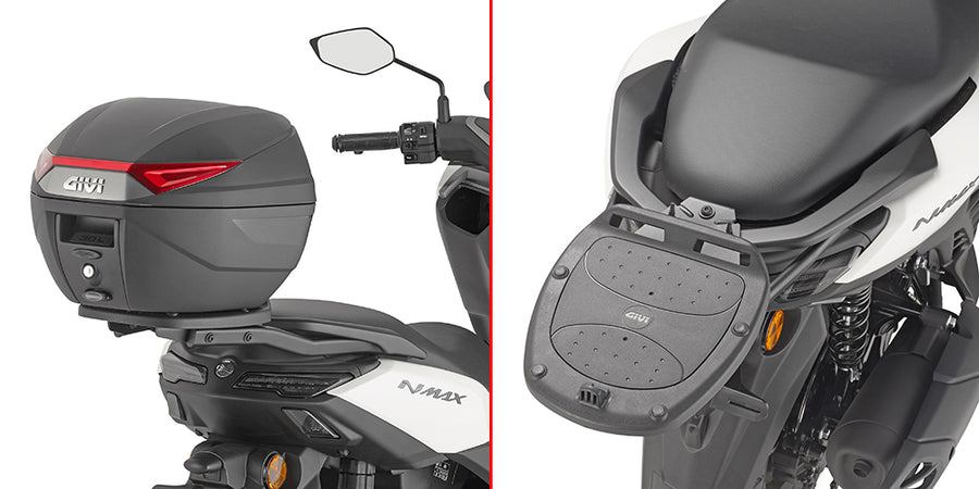 Yamaha N-Max 125 [GIVI] - Porta-topcase para baús MONOLOCK®, use a placa MONOLOCK® incluída no baú