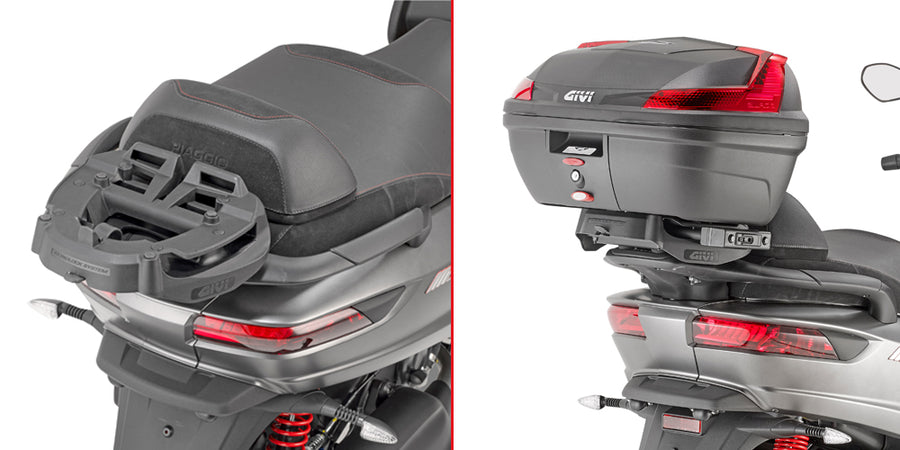 Piaggio MP3 350-400-500 Sport / Business [GIVI] - Porta-malas para malas MONOKEY® ou MONOLOCK® para montagem com o