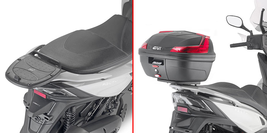 Kymco Agility 300-350 R16 [GIVI] - Porta-malas superior para malas MONOLOCK® use o fornecido na mala
