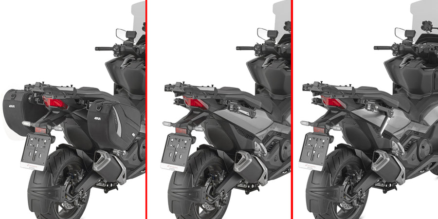 Honda X-ADV 750 [GIVI] - Par de suportes furtivos retráteis específicos em tecnopolímero reforçado com fibra de vidro