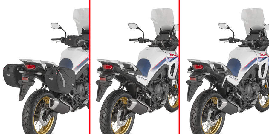 Honda XL 750 Transalp E-Clutch [GIVI] - Par de suportes Stealth retráteis específicos feitos de fibra de vidro reforçada