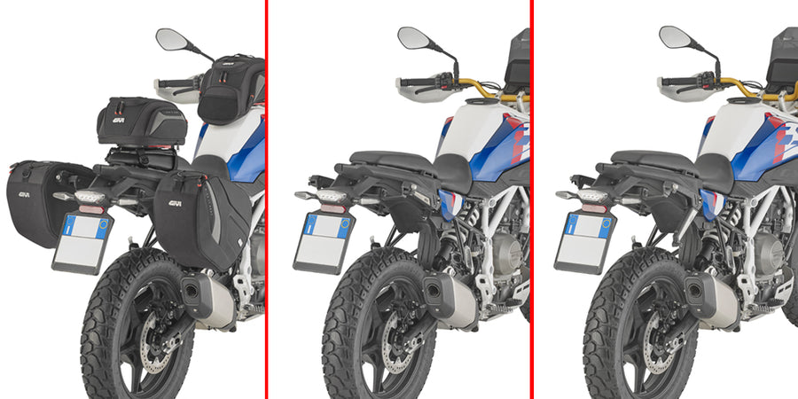 BMW F 450 GS [GIVI] - Par de suportes furtivos retráteis específicos feitos de tecnopolímero reforçado com fibra de vidro com