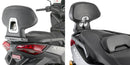 Yamaha X-Max 300 Tech Max [GIVI] - O conjunto do encosto do passageiro não permite a fixação do suporte e da mala