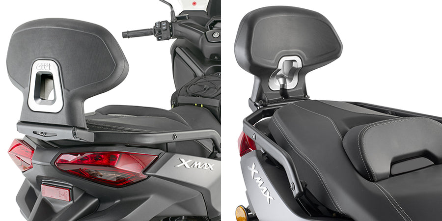 Yamaha X-Max 300 Tech Max [GIVI] - Beifahrer-Rückenlehne die Montage erlaubt nicht die Befestigung von Träger und Koffer
