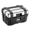 Trekker 46 - Mala Monokey preta com tampa de alumínio – Carga máxima 10 kg
