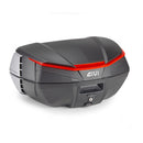 Top case V49 AIR Monokey com sistema Wingflow – preto, com refletor vermelho, 49 litros
