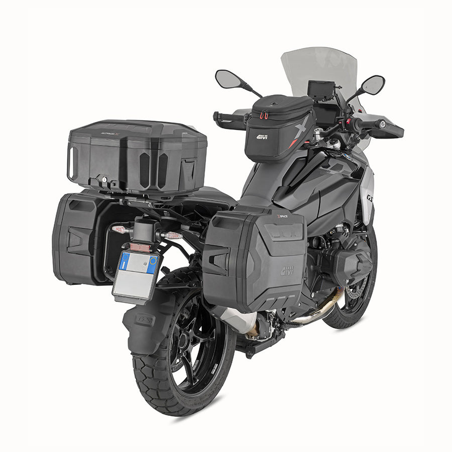Monokey Koffer XSPACE schwarz, mit Cover aus Alu – Optik Textur, erweiterbar von 27 auf 36 Liter
